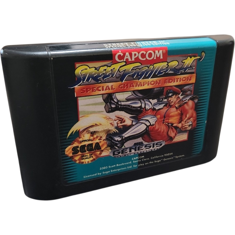 Street Fighter II Special Champion Edition Sega Genesis Capcom Game Cartridge